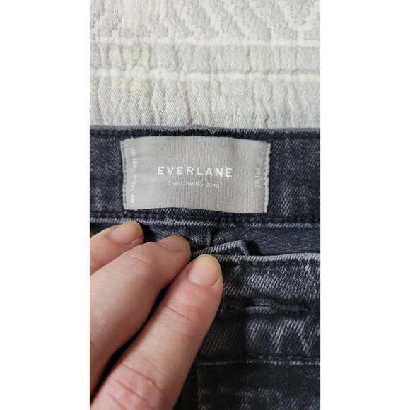 Everlane The Cheeky Jean 28 Tall Black Wash High Rise Slim Straight - Picture 2 of 8